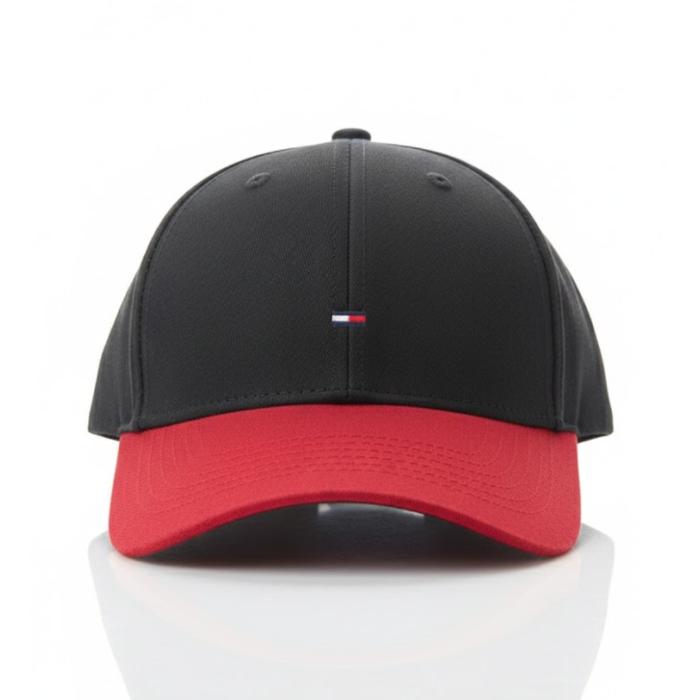 Tommy Hilfiger Baseball Cap -Deep Black & Apple Red 